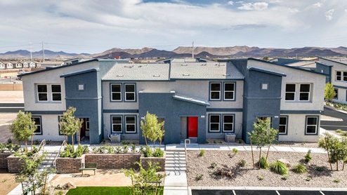 Exterior two story townhome