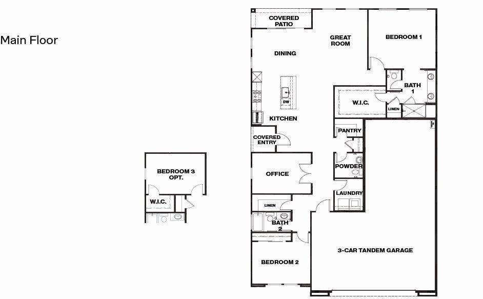 1870 Tandem Floorplan