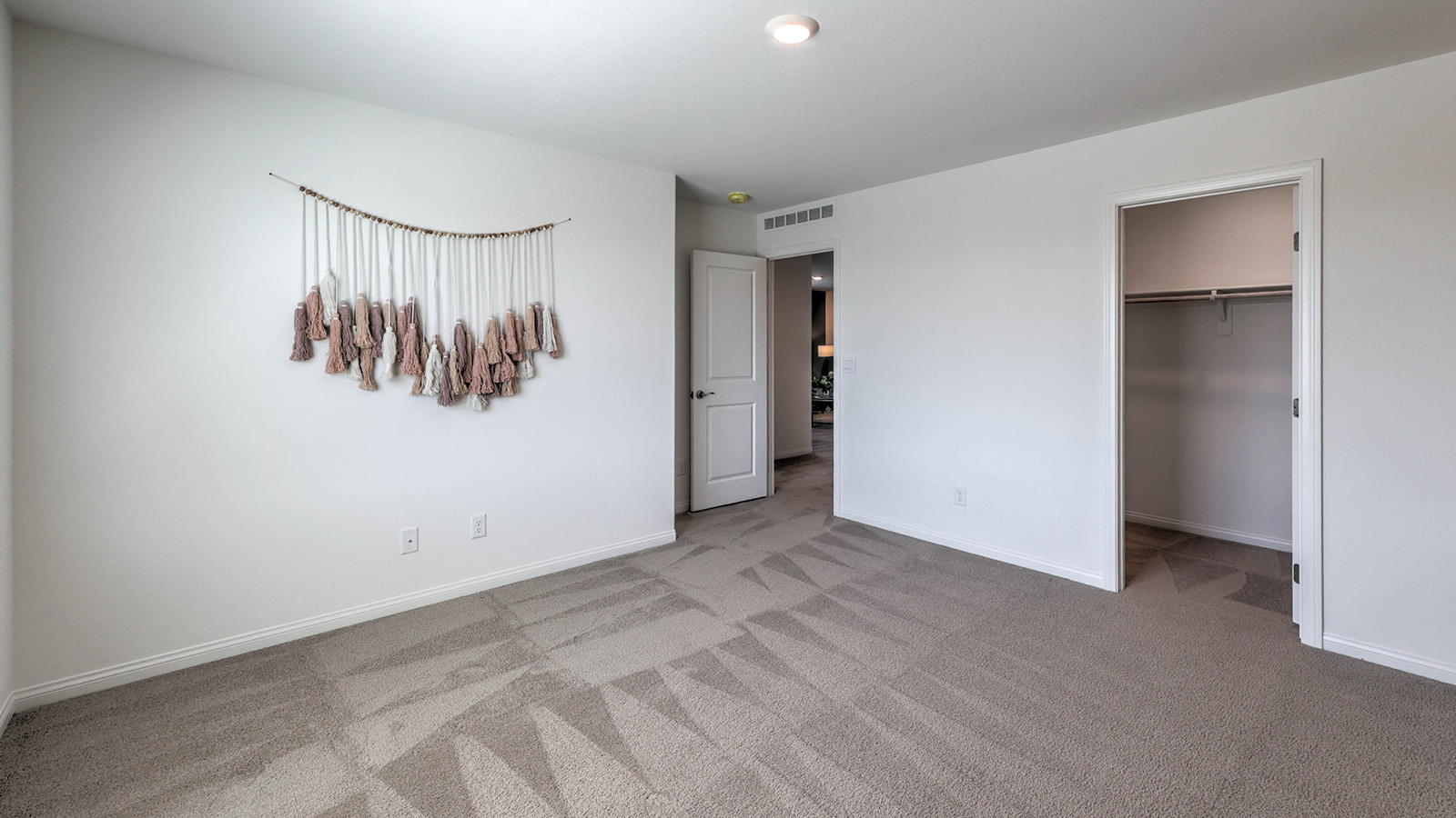 The Office/Bedroom Two option in our Sky Falls 3000 model with carpet flooring.