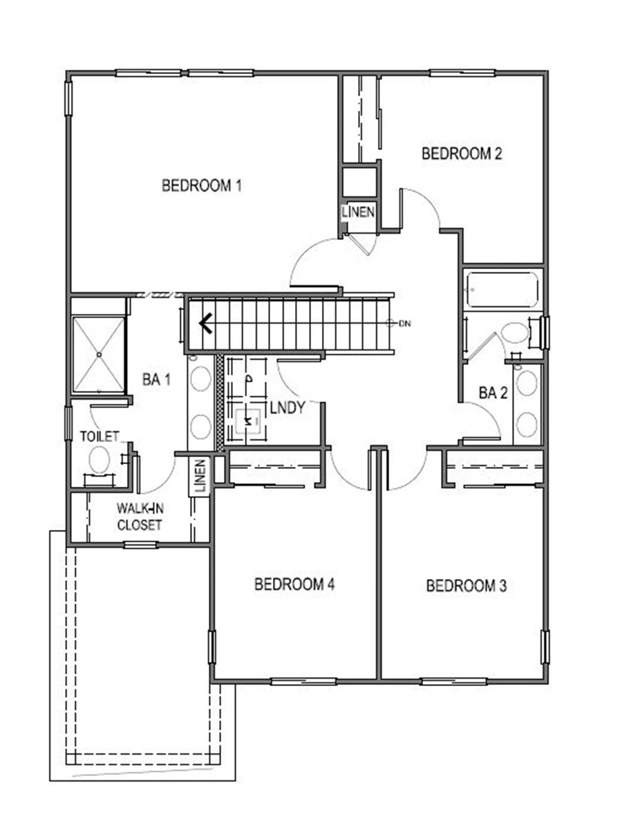 Floorplan 1678 layout floor two