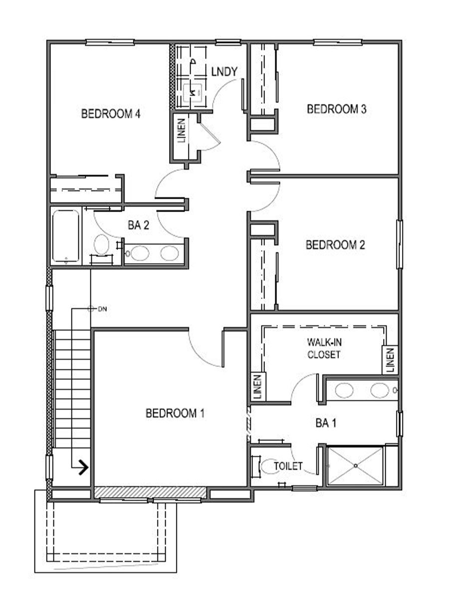 Canyon floorplan second floor layout