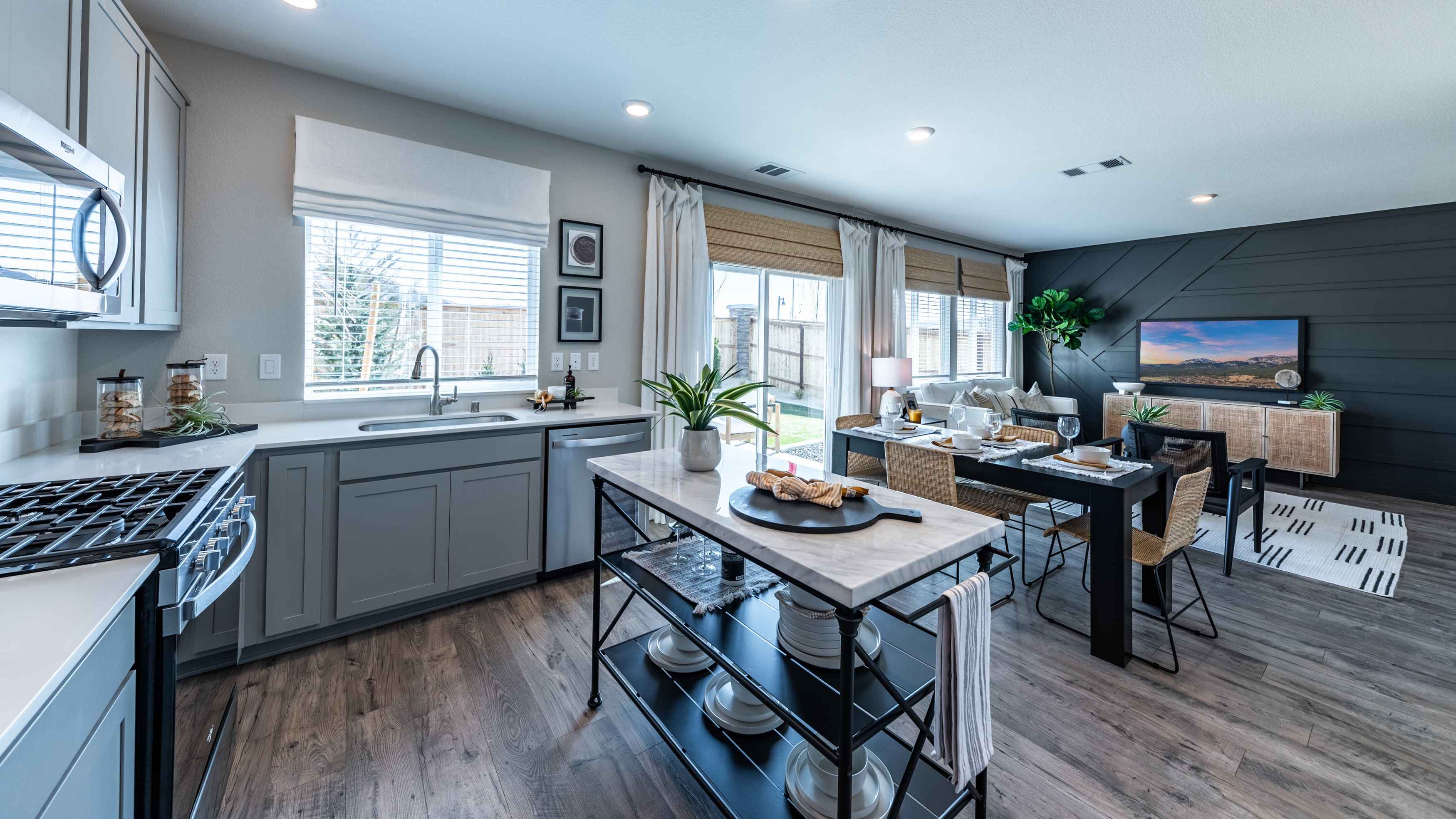 Kitchen looking our towards open concept great room