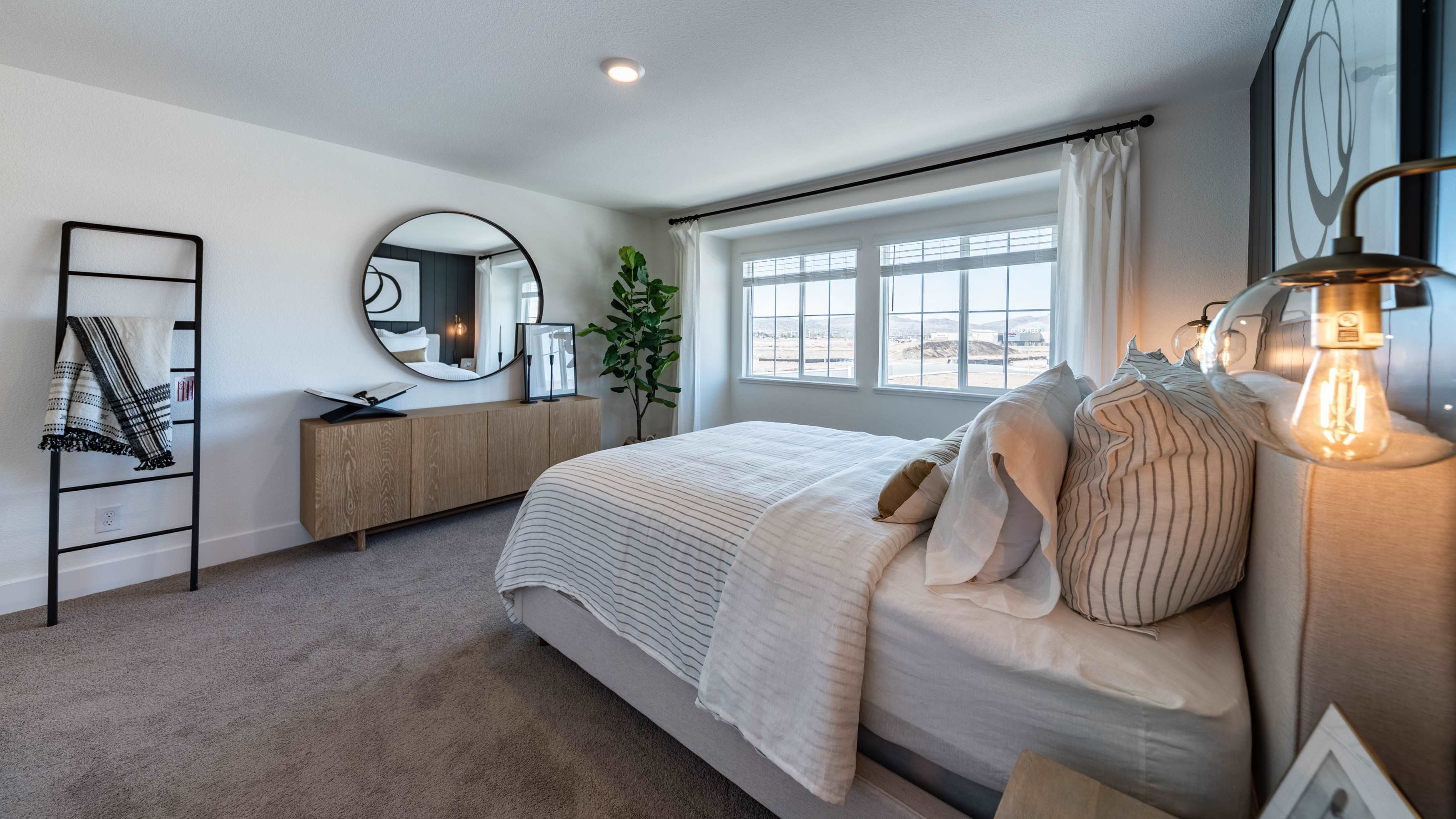 Primary bedroom with a king sized bed