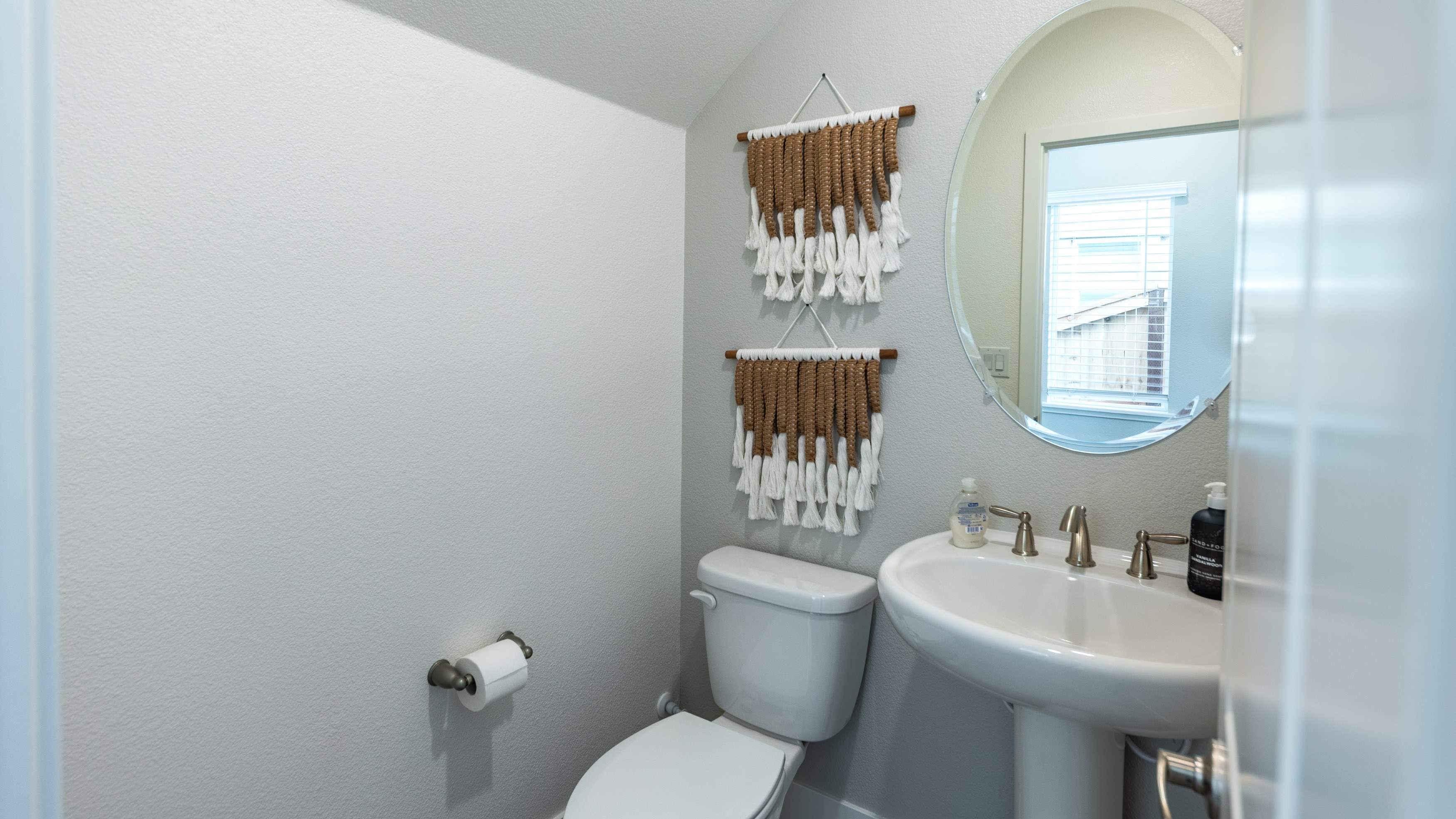 Half bathroom on the main level
