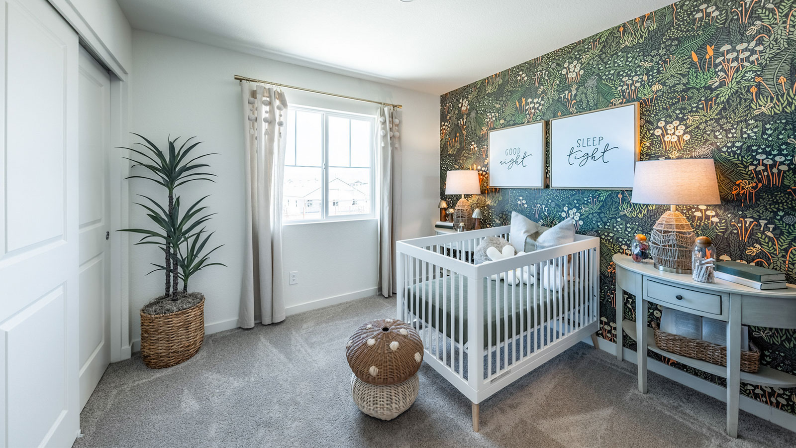 Secondary bedroom decorated as a nursery