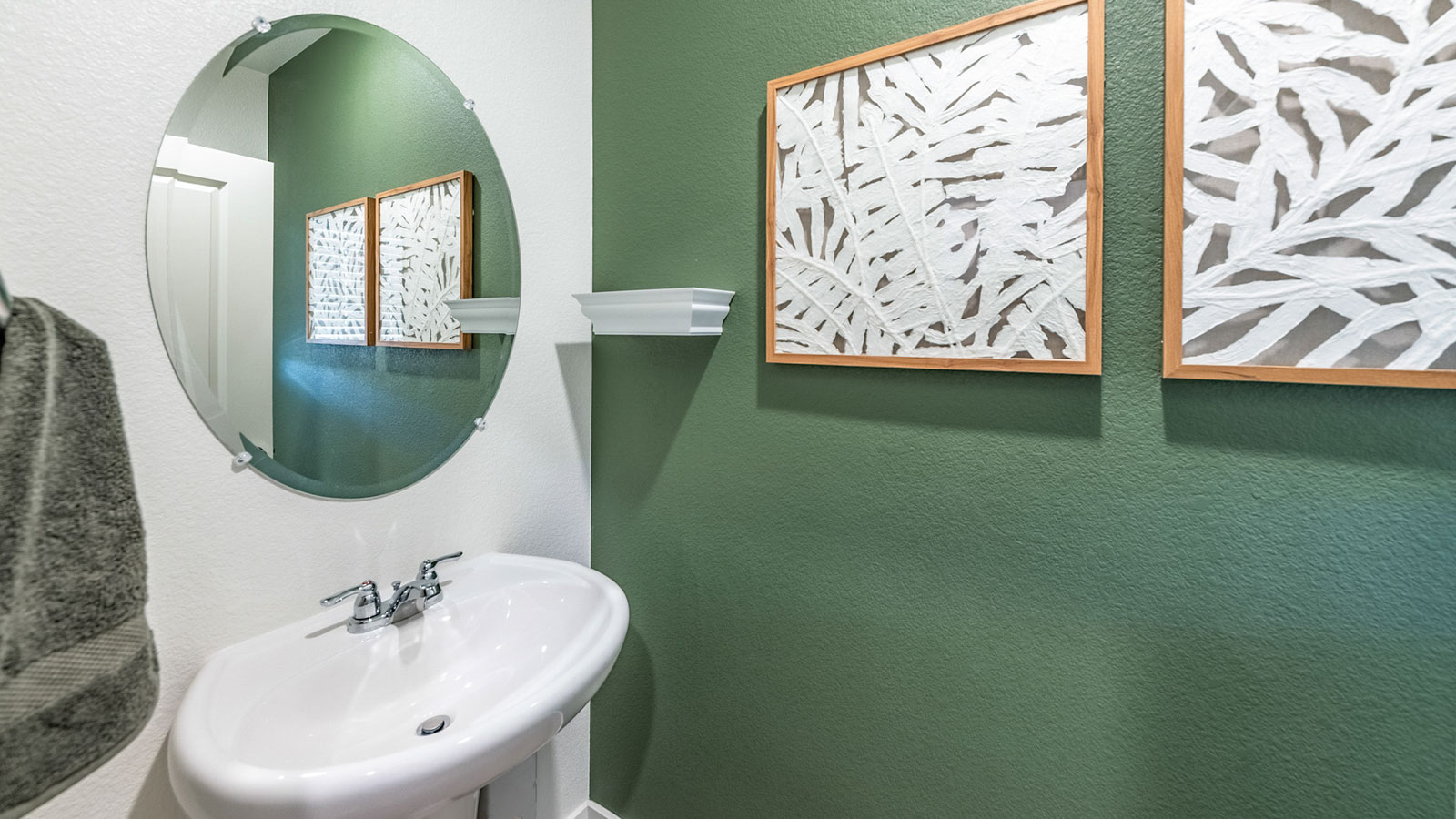 Half-bathroom in front entry hall