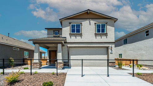 Zephyr two-story floorplan model home exterior