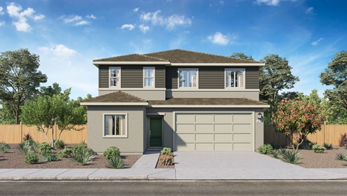 Two-story plan 2075 exterior option D rendering