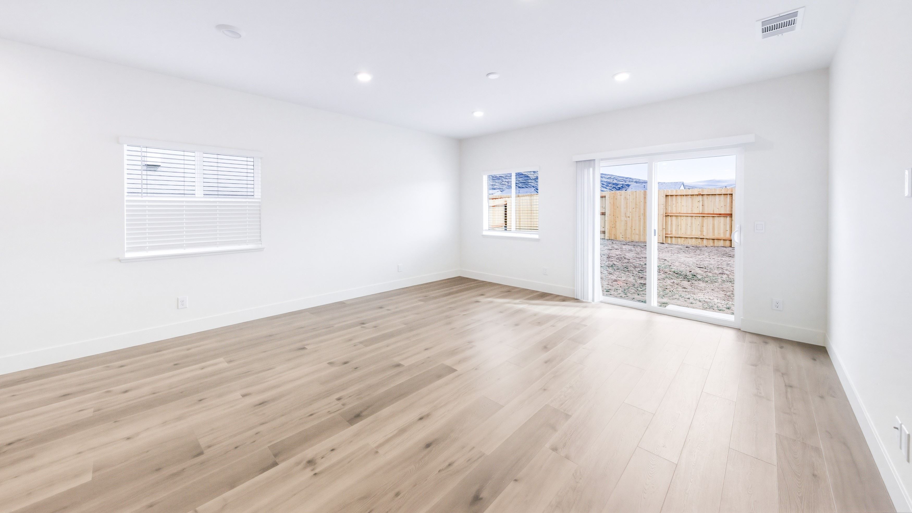 Great with a large window and patio door letting lots of natural light in