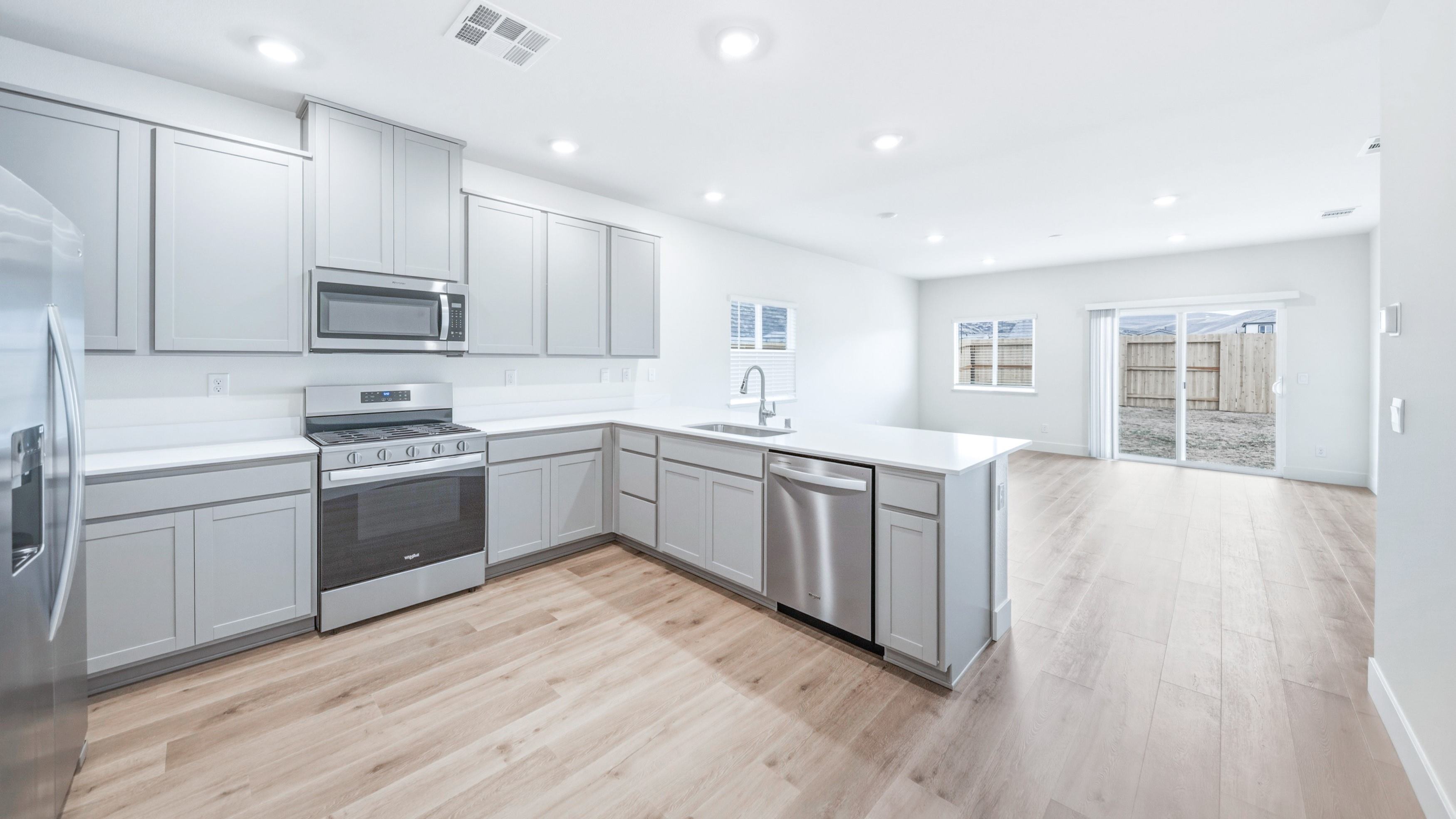 Open concept kitchen with modern features