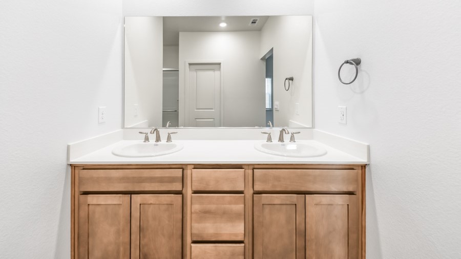 Primary bathroom double vanity