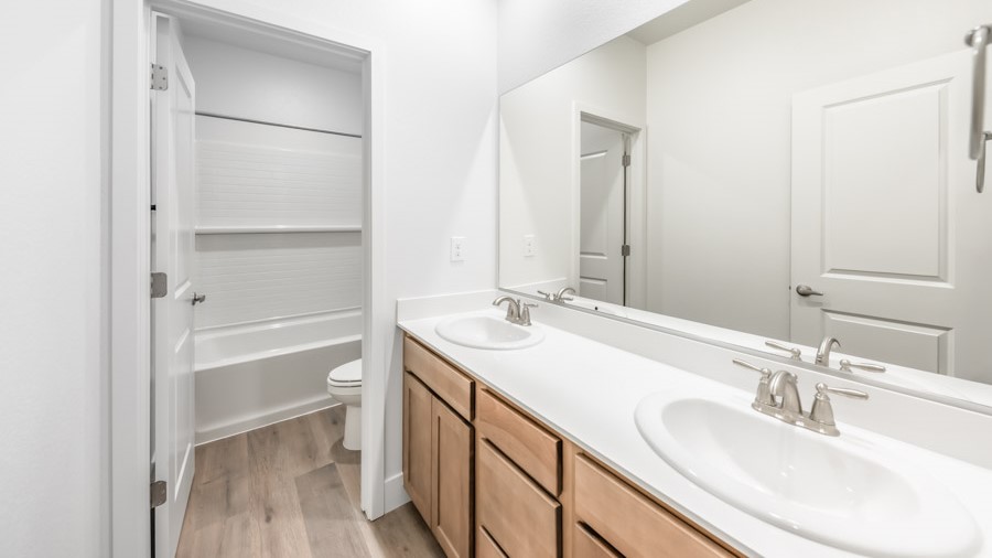 Secondary bathroom with vanity