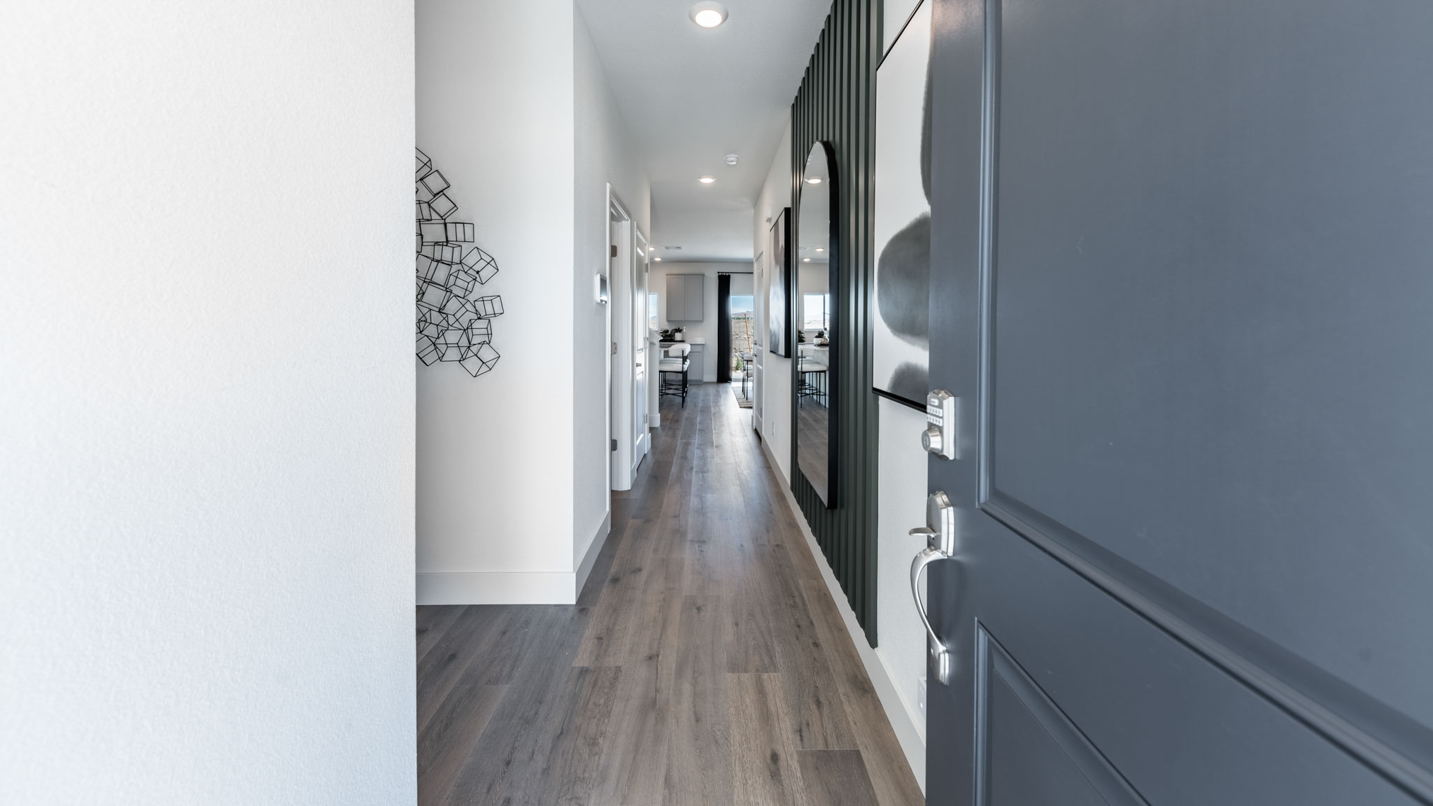 Yosemite home entry leading to open-concept first floor