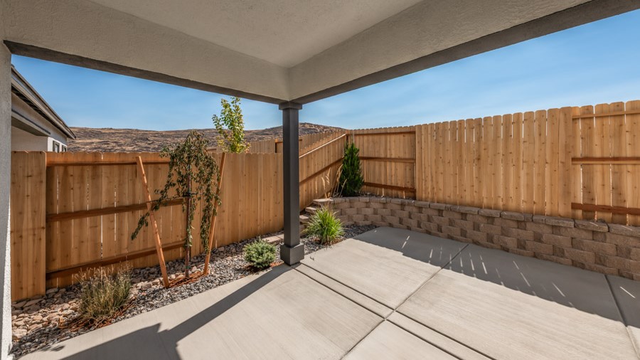 Backyard covered patio