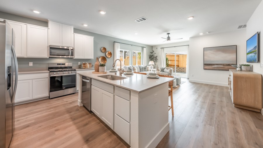 Entry to open concept living area