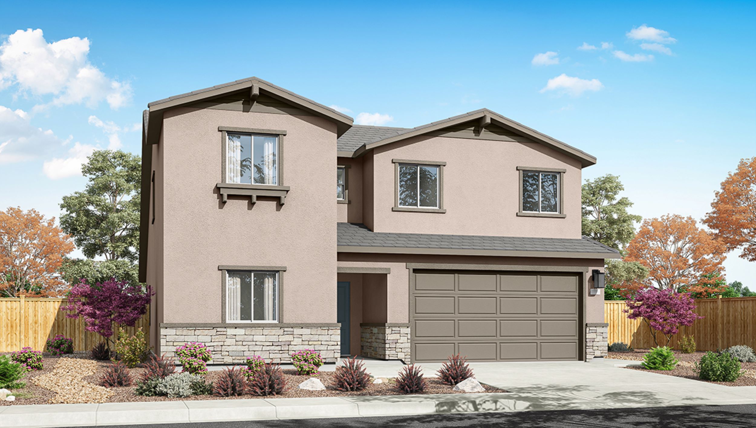 Two-story Mammoth floorplan rendering with Craftsman exterior package