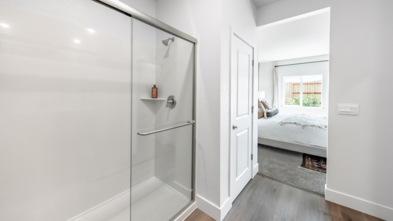 Large walk-in shower in primary bathroom