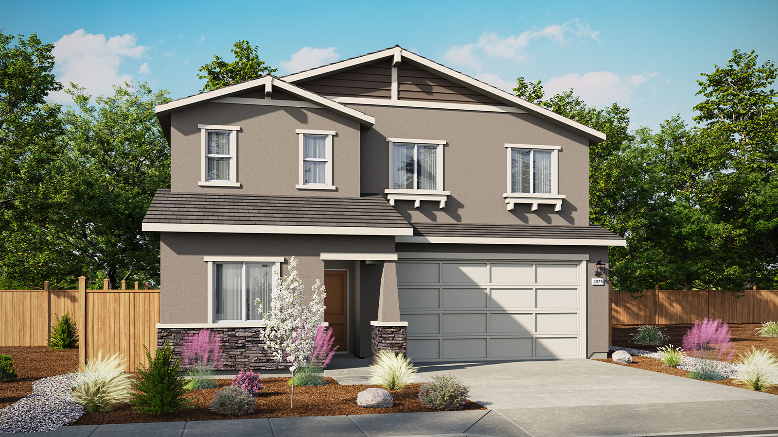 Two story Zion floorplan exterior option B rendering