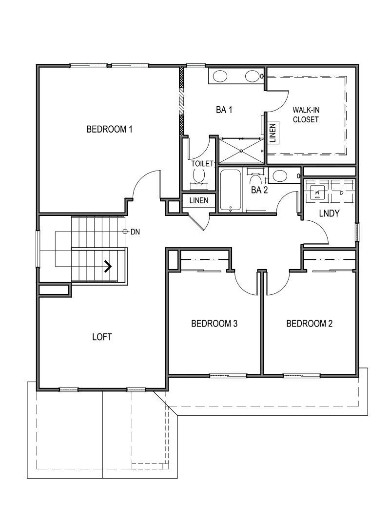 Zion floorplan second floor layout