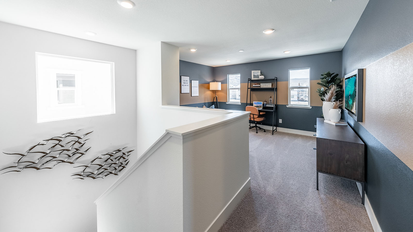 Top of the staircase looking into the loft