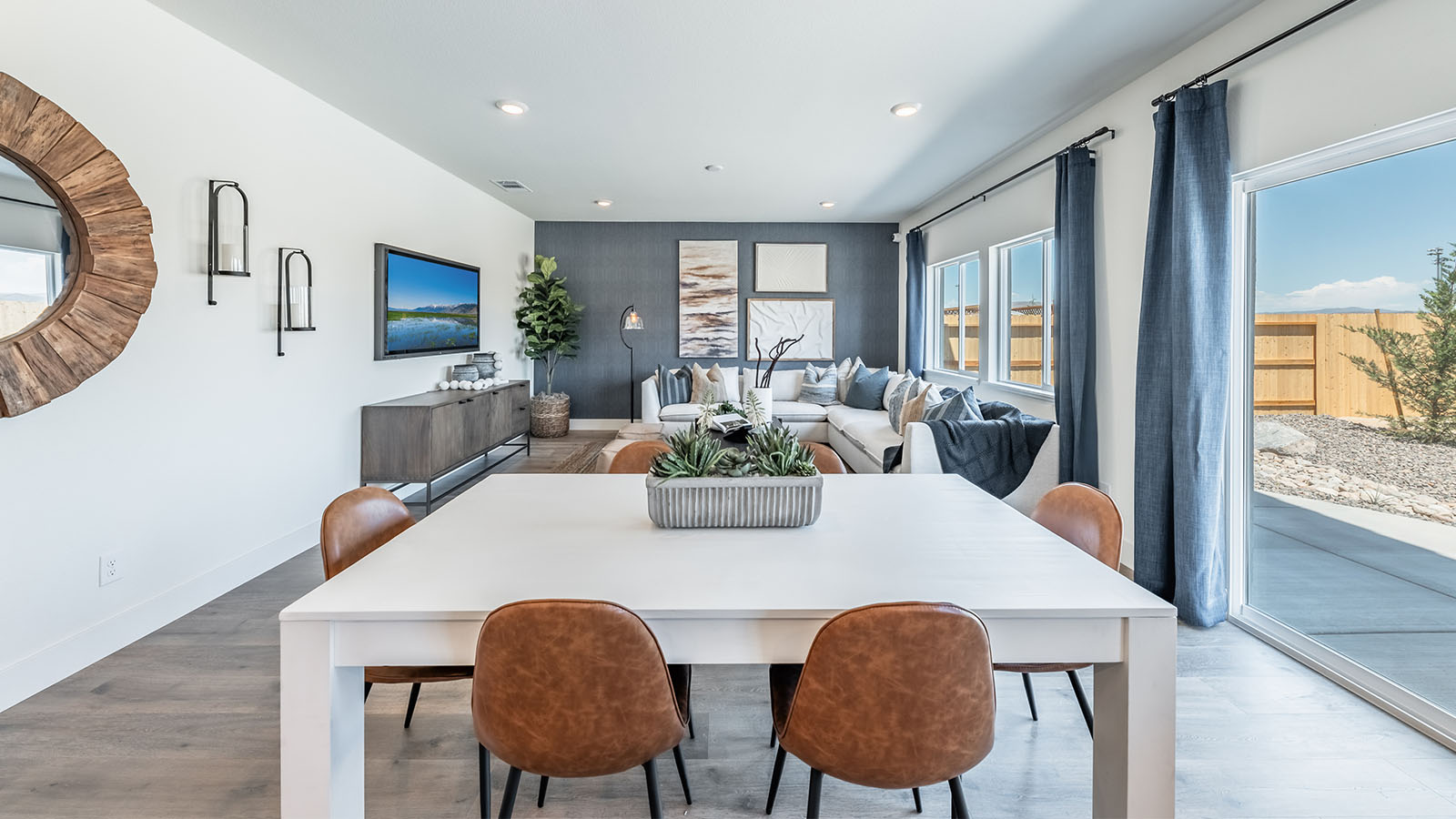 Dining area next to back patio door