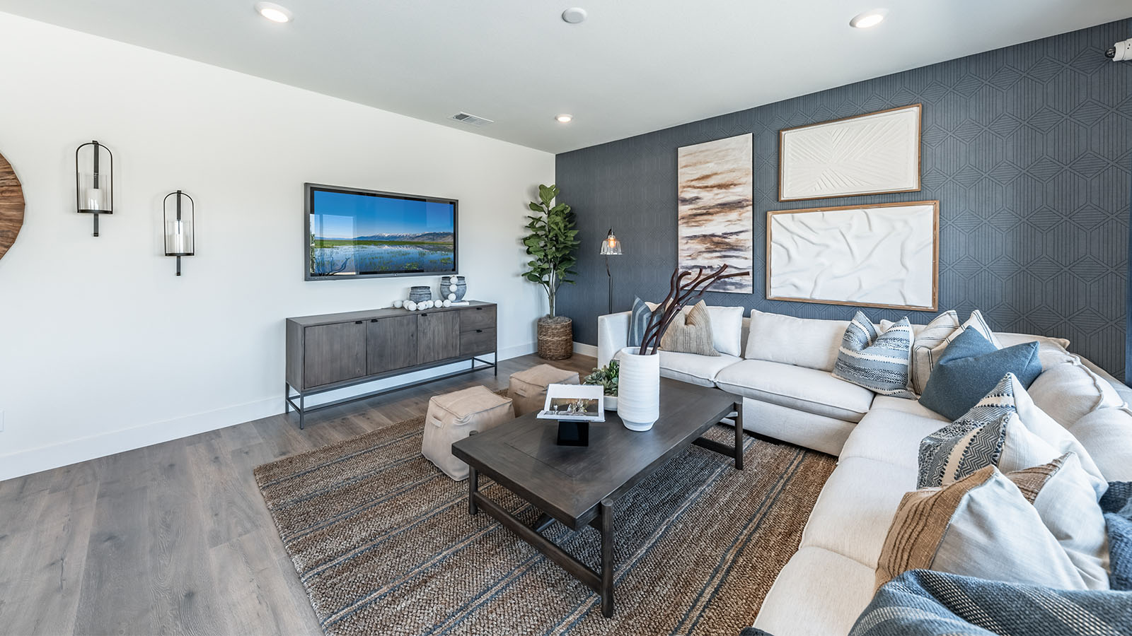 Living room with modern decor
