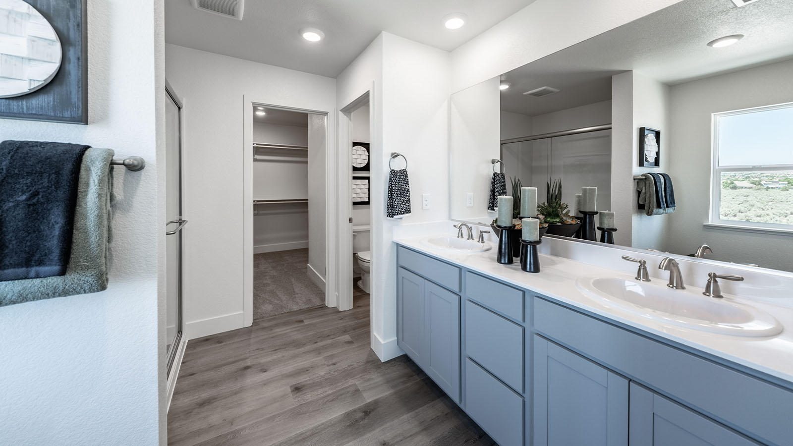 Primary bathroom with double vanity