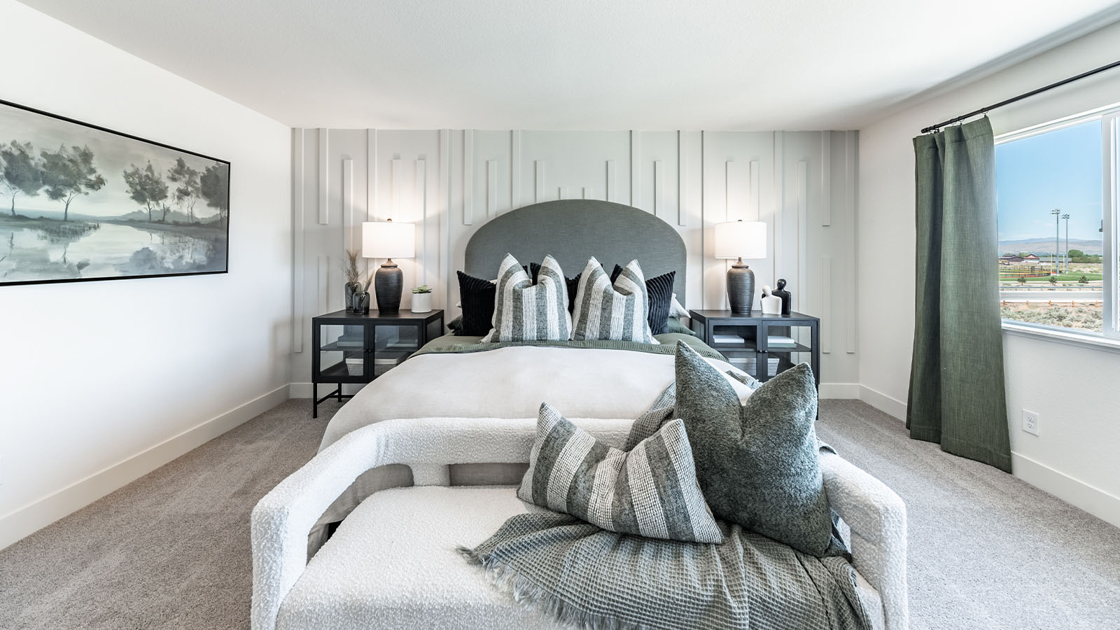 Modern primary bedroom design