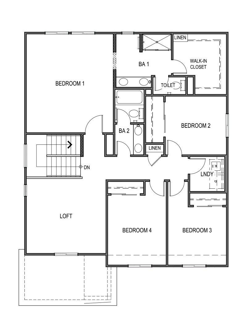 Yosemite floorplan second floor layout