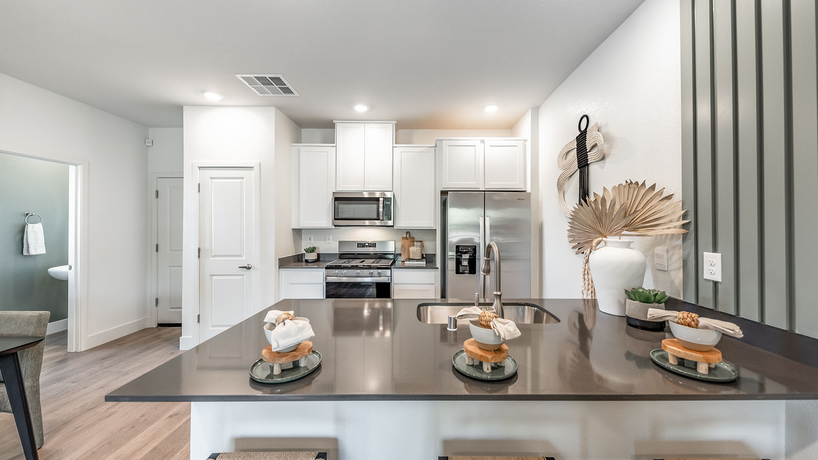 Kitchen island with enough room for barstools