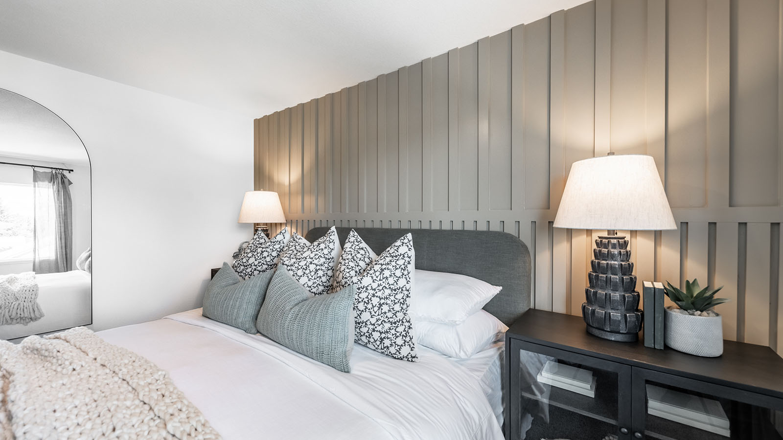 Large king bed in the primary bedroom