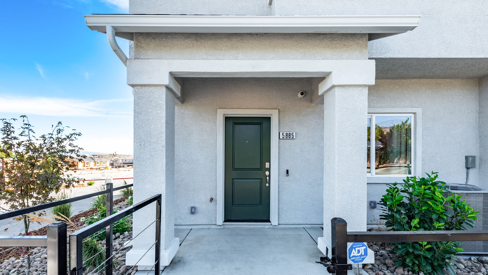 Green front door of Walker floorplan