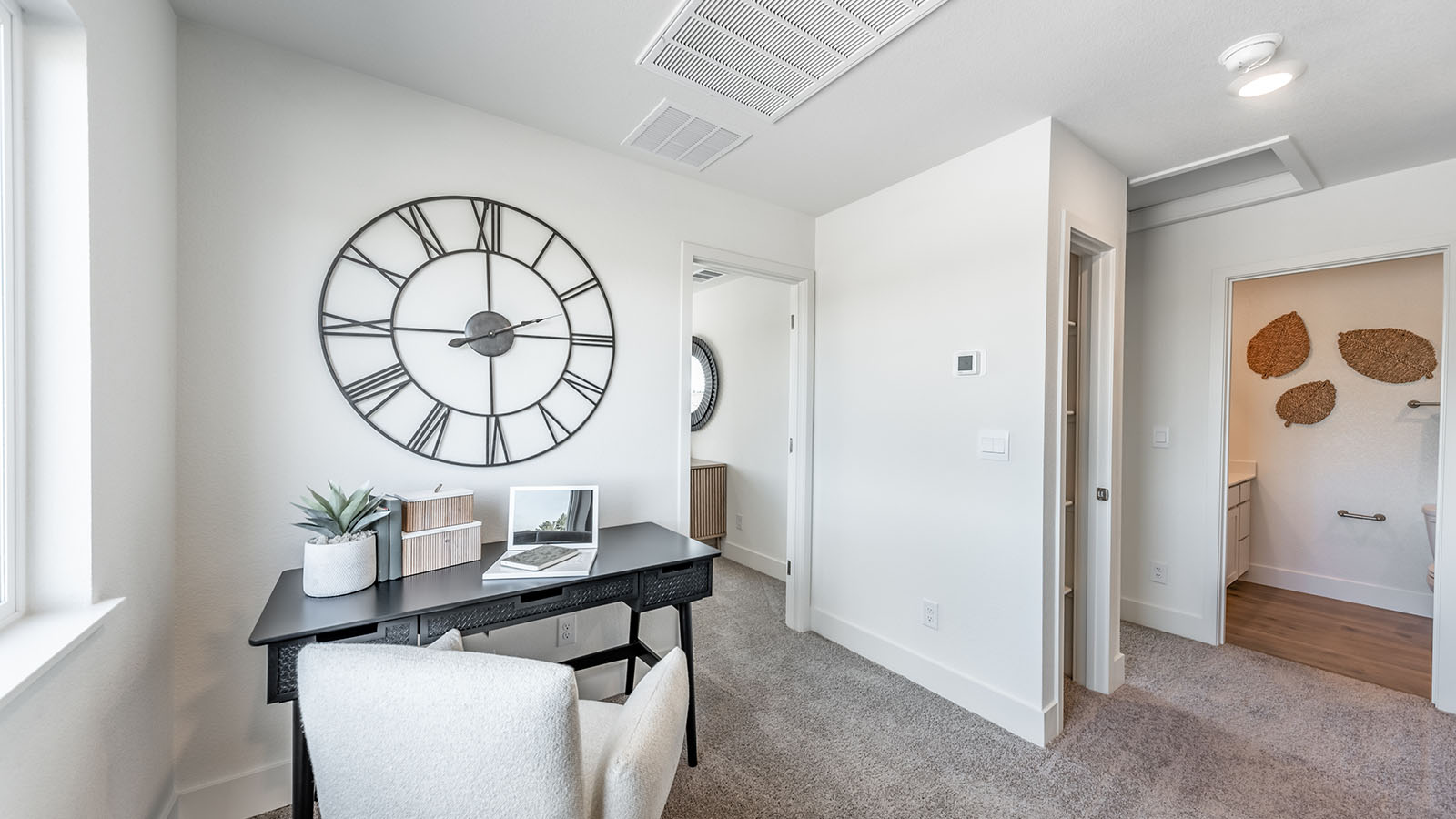 Loft with extra space for desk on second floor