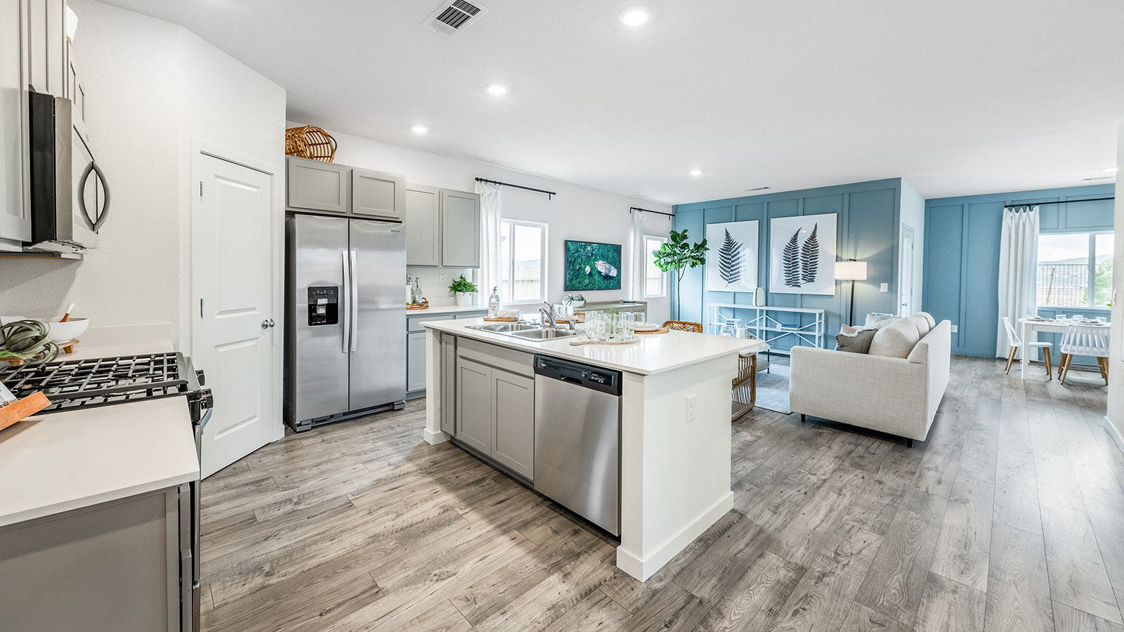 Kitchen in open-concept space