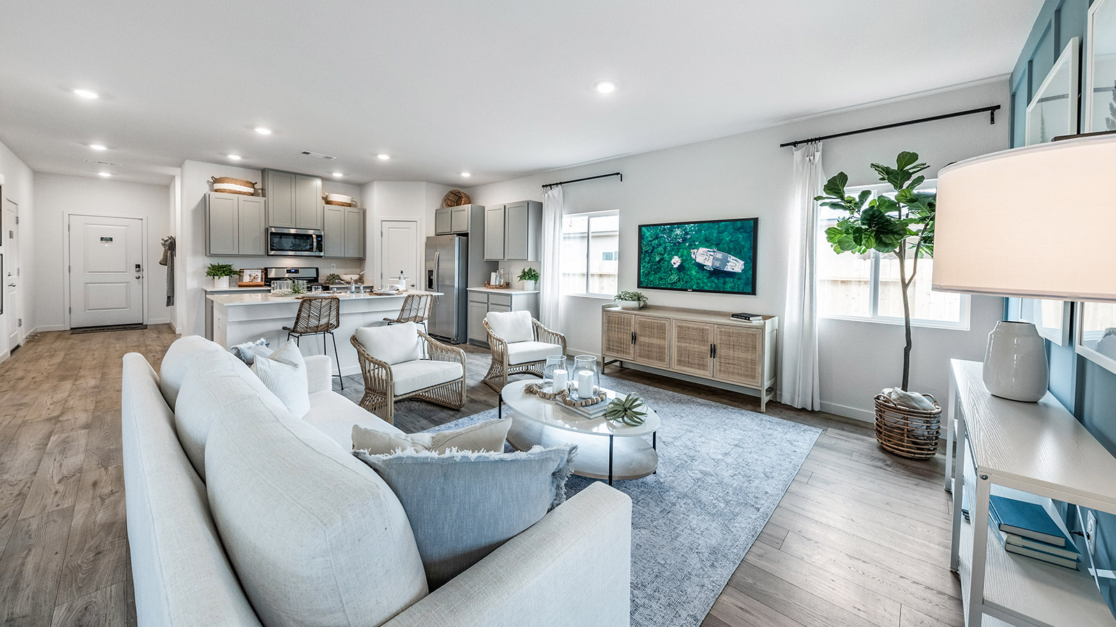 Bright open concept living area