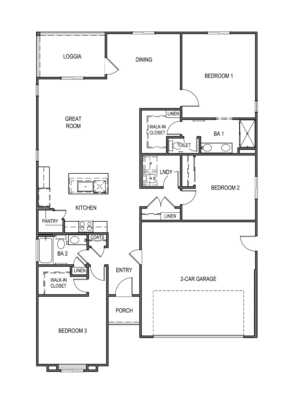 Washoe floorplan layout single-story
