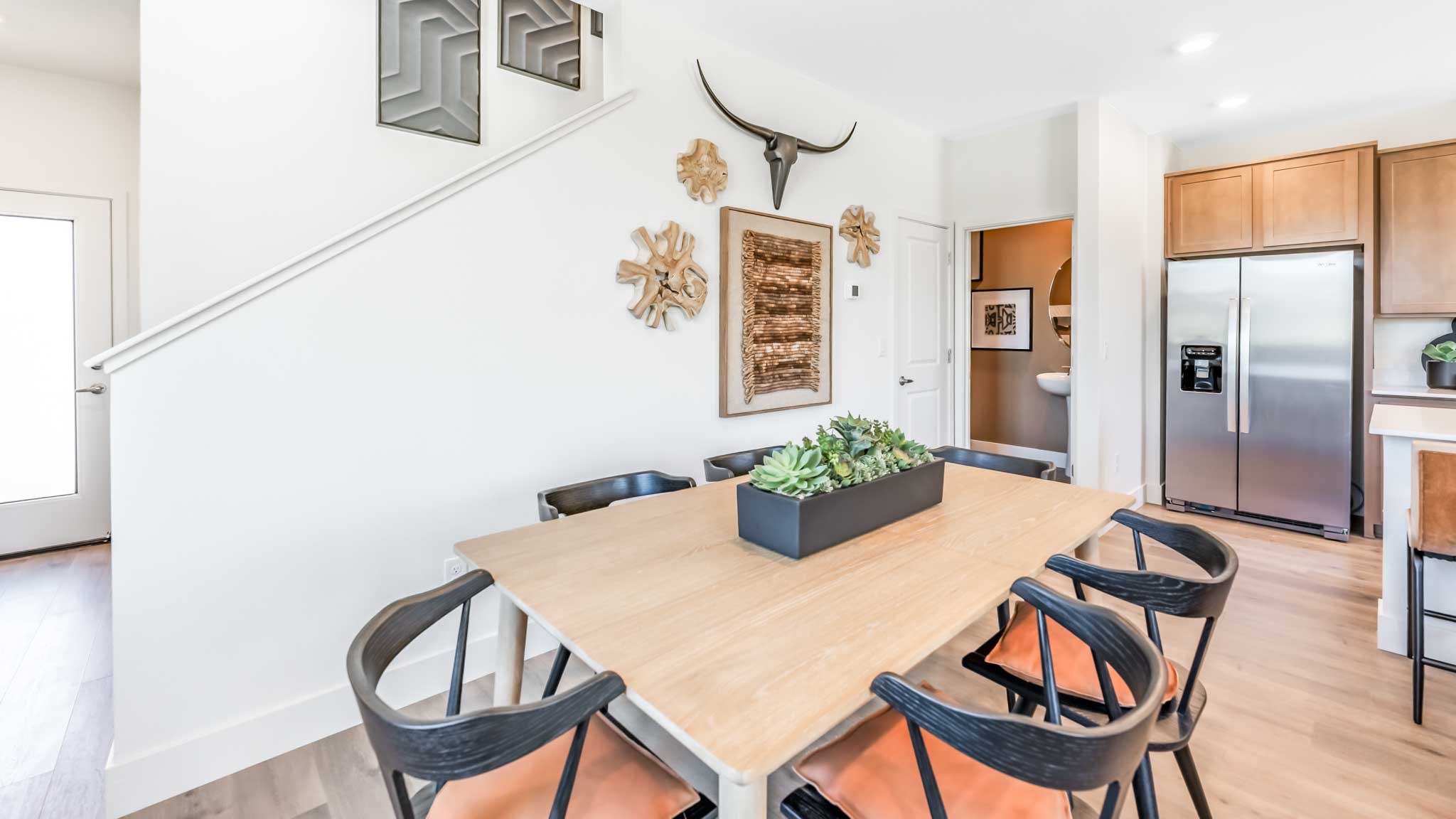 Dining table with enough room for 6 chairs