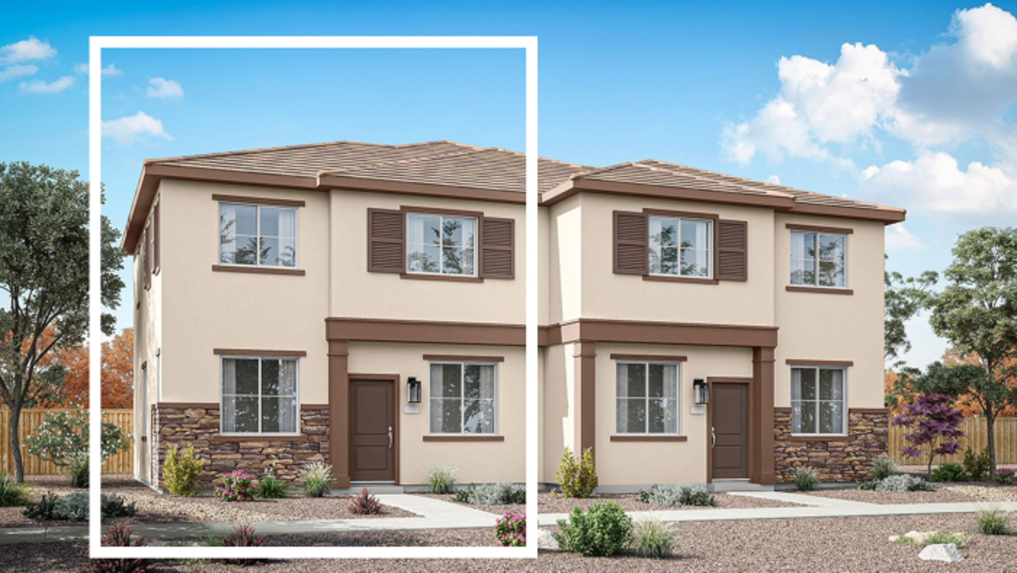 Front rendering of standard Reece elevation B floorplan