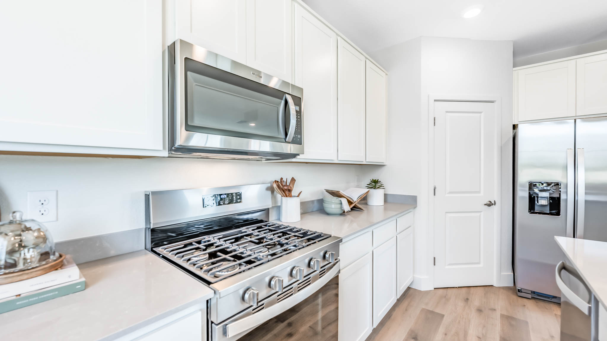 Modern stainless steel appliances