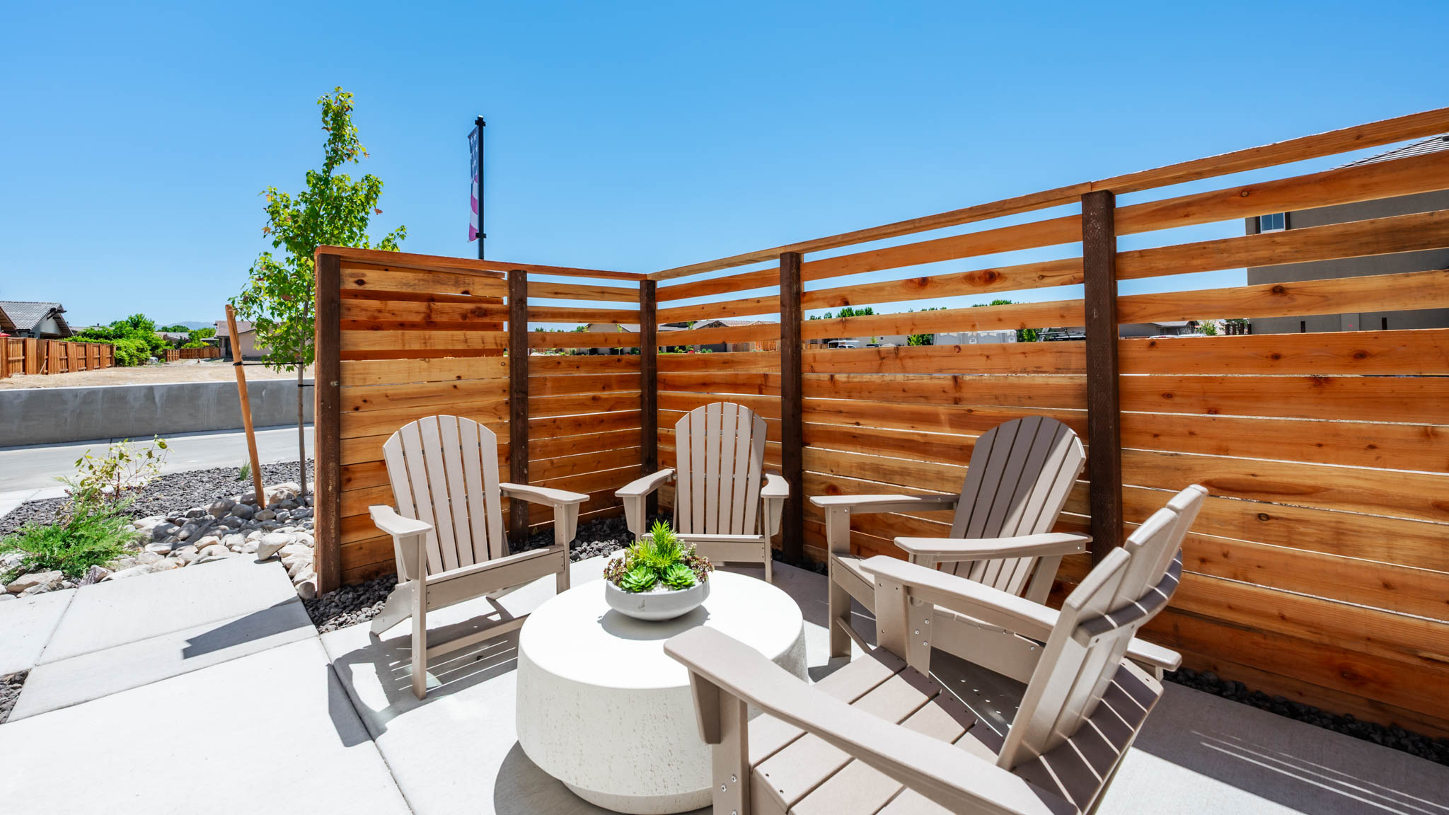 Private outdoor sitting area