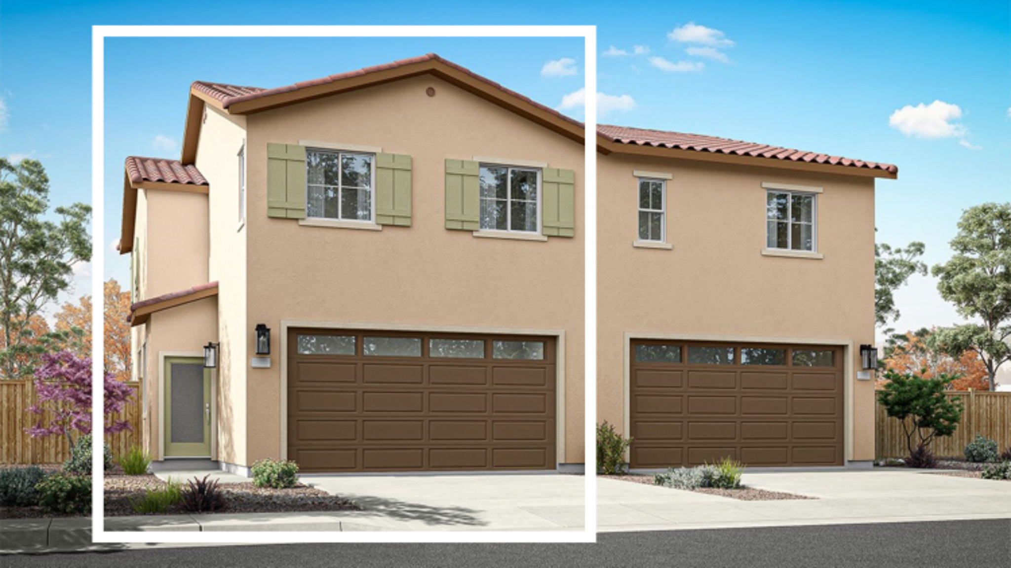 Garage rendering of standard Colorado elevation A floorplan