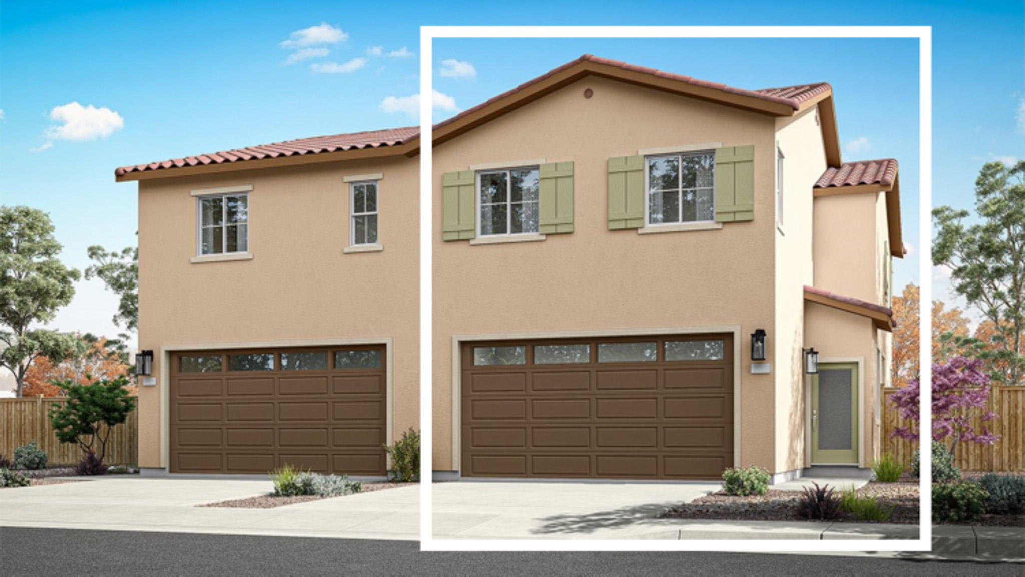 Garage rendering of reverse Colorado elevation A floorplan