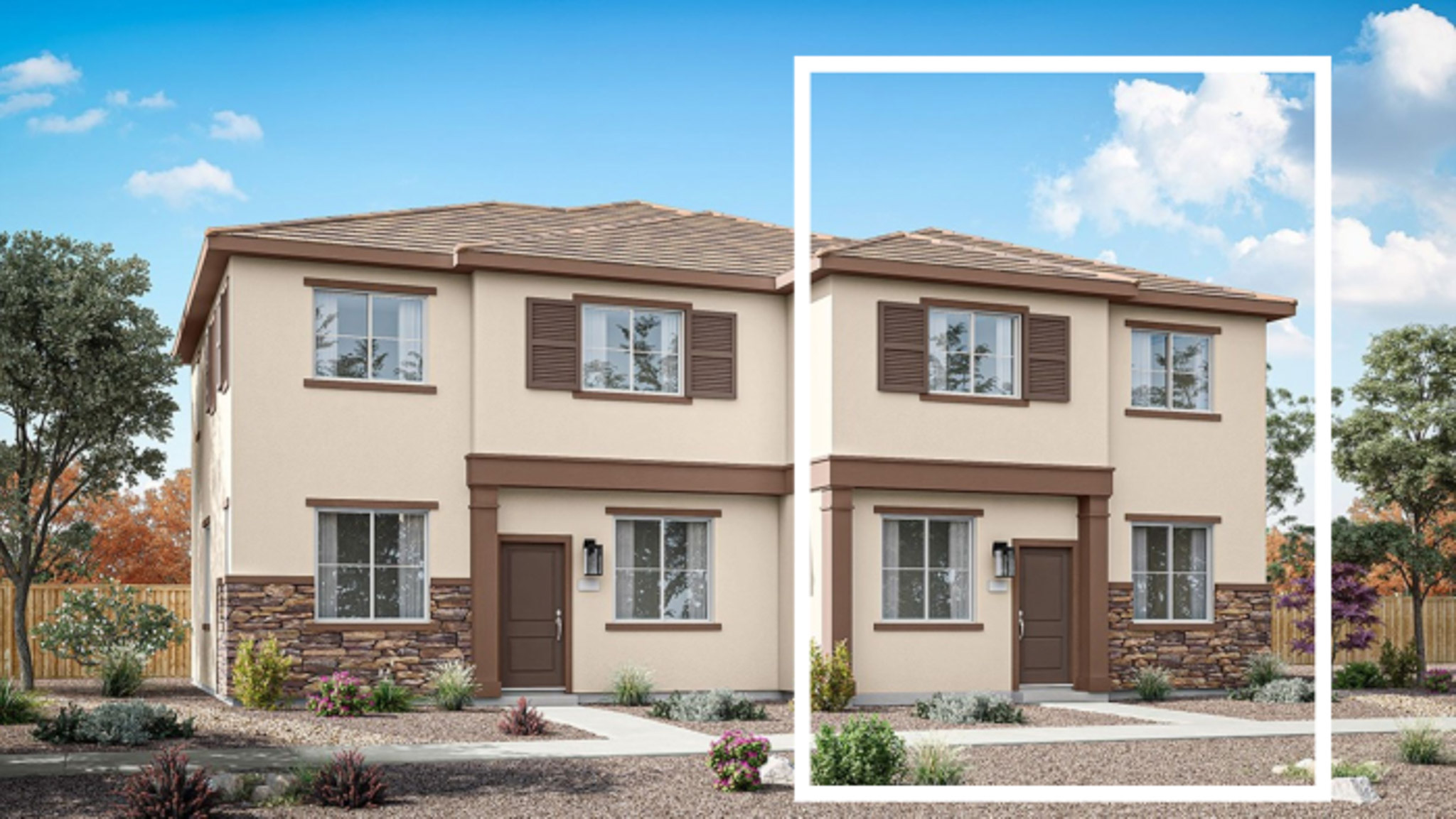 Front rendering of standard Colorado elevation B floorplan