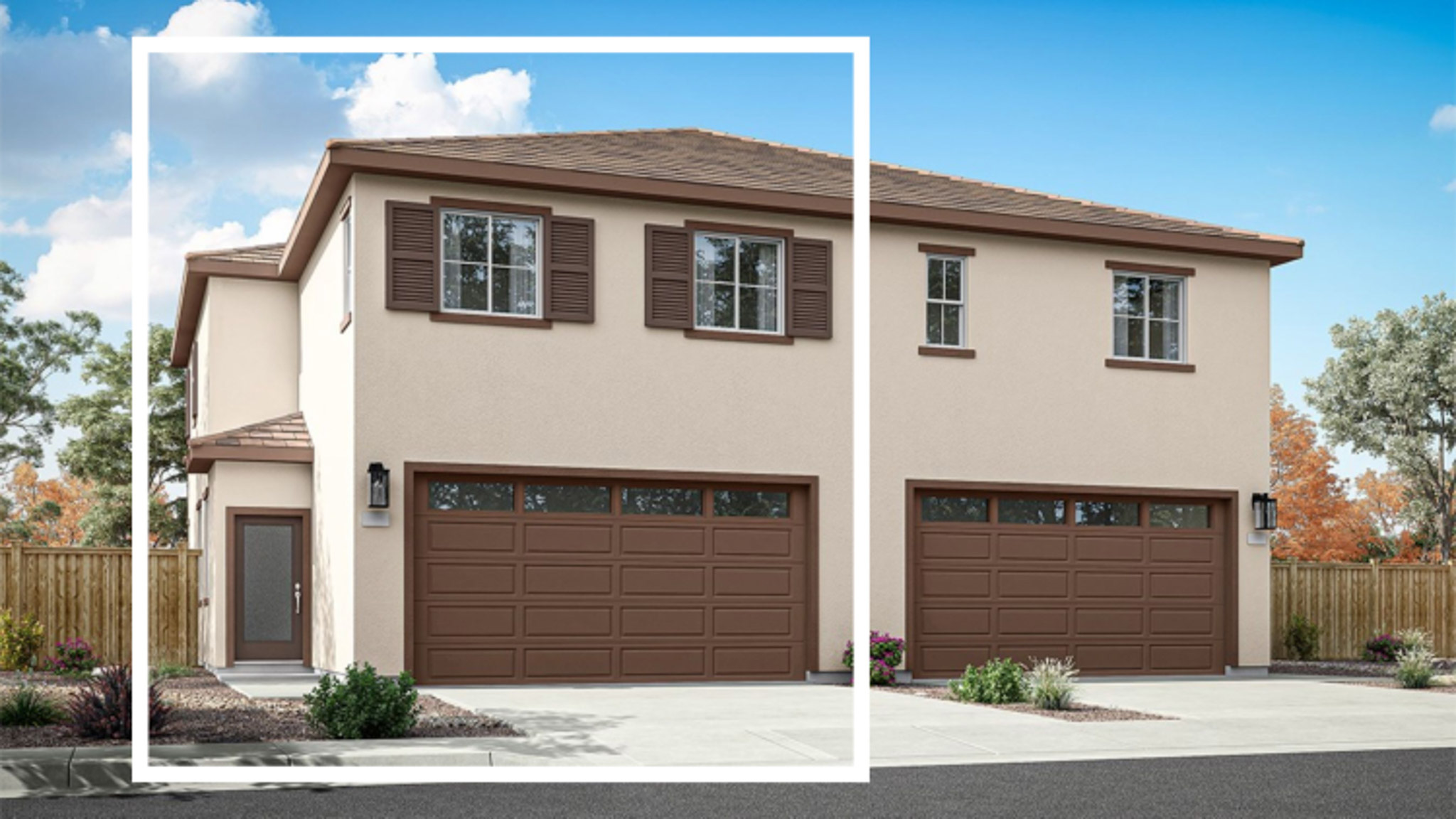 Garage rendering of standard Colorado elevation B floorplan