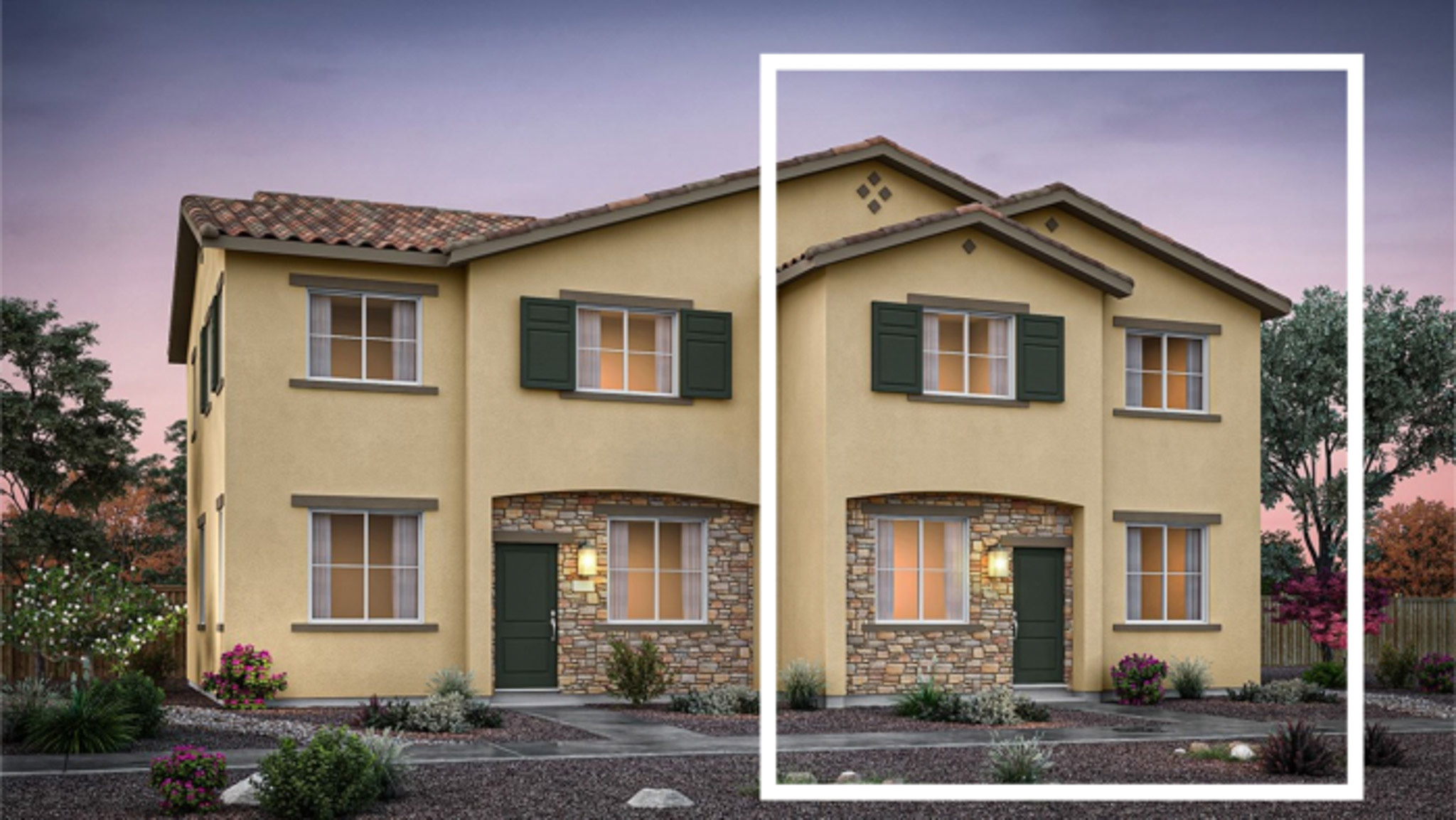 Front rendering of standard Colorado elevation C floorplan