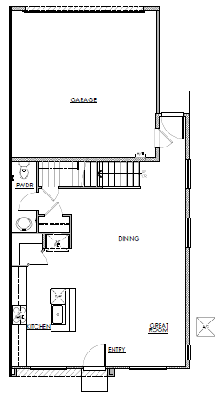 First story standard floorplan of the Colorado