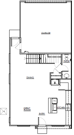 First story reverse floorplan of the Colorado