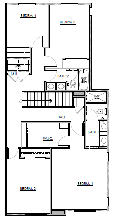 Second story standard floorplan of the Colorado