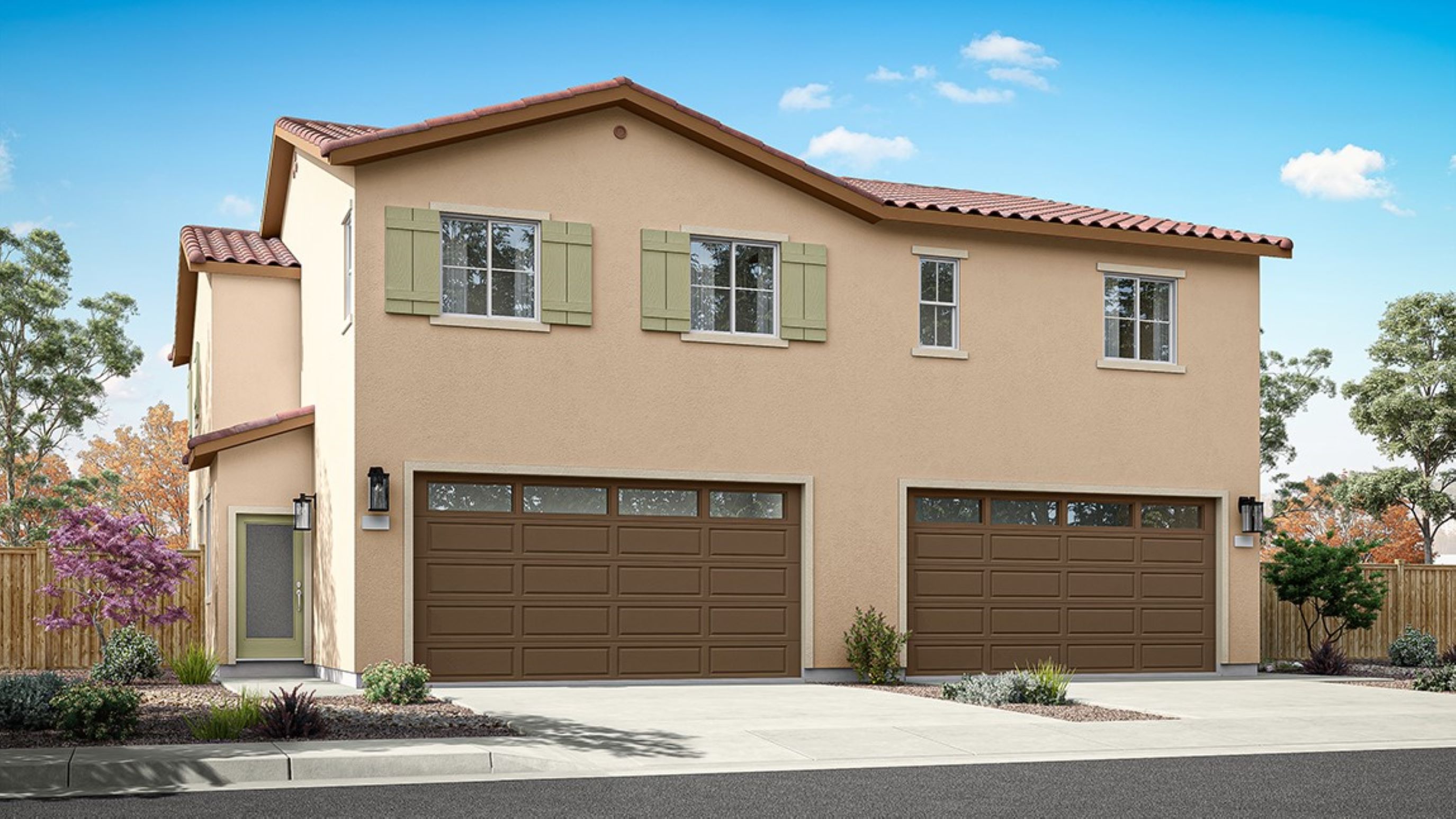 Elevation A garage rendering