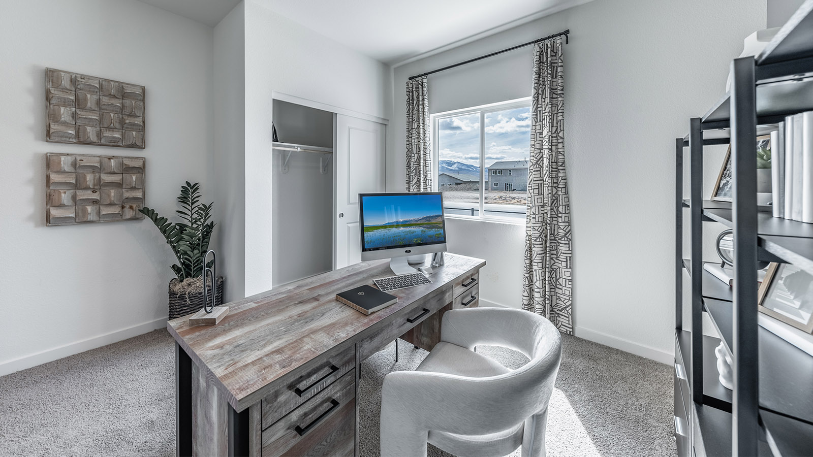 Carpeted office space